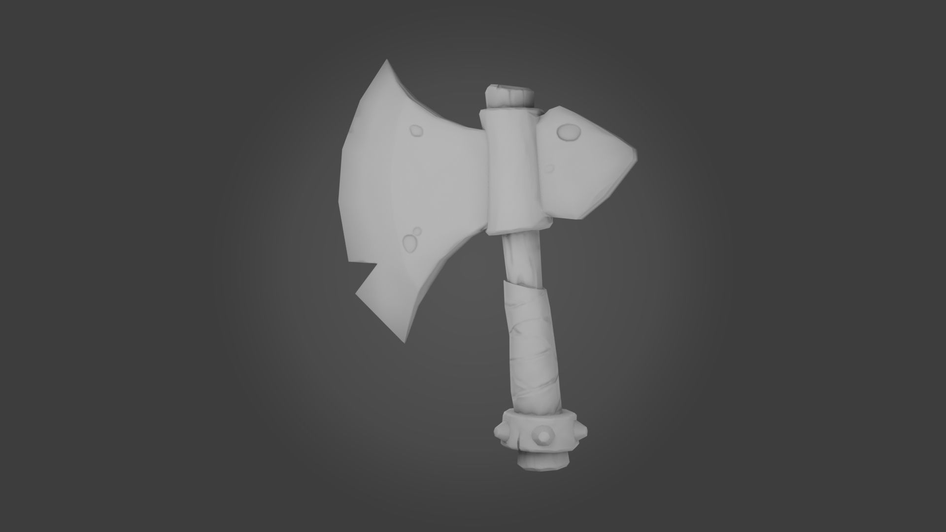 Stylized Axe Game Asset Low-poly 3D model_2