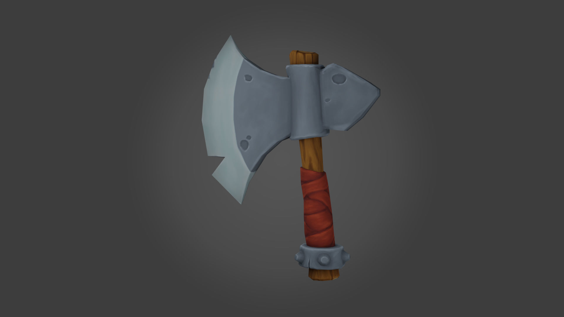 Stylized Axe Game Asset Low-poly 3D model_1
