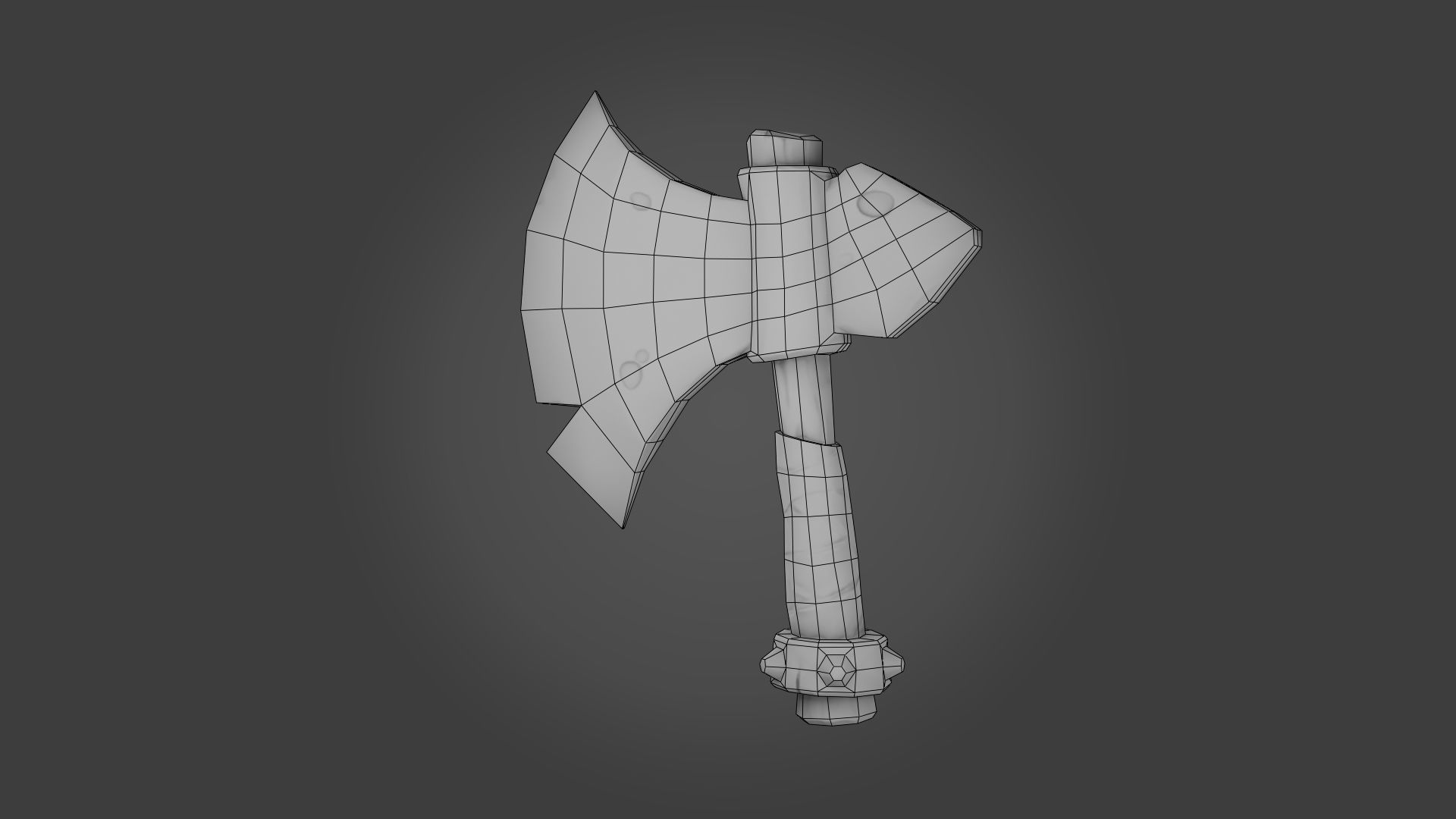Stylized Axe Game Asset Low-poly 3D model_3