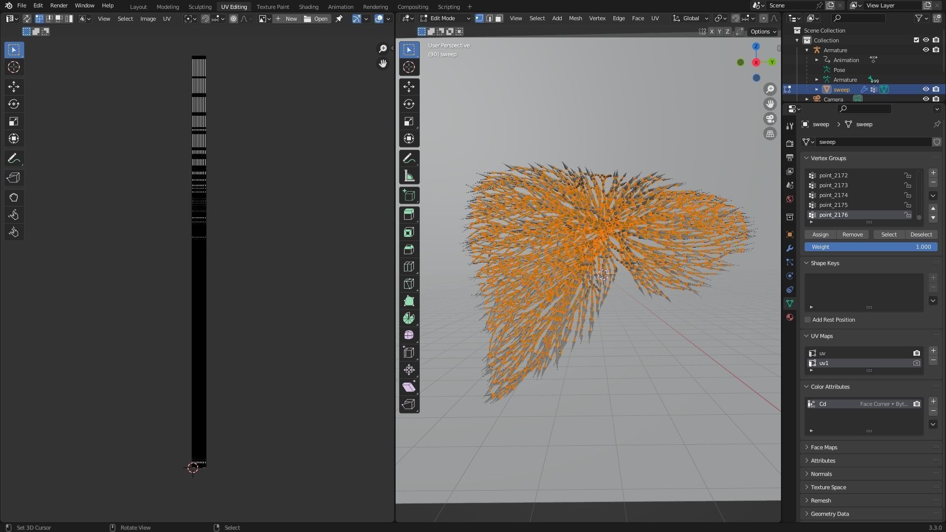 Human liver made out of lines Unrolling growing animation 3D model_10