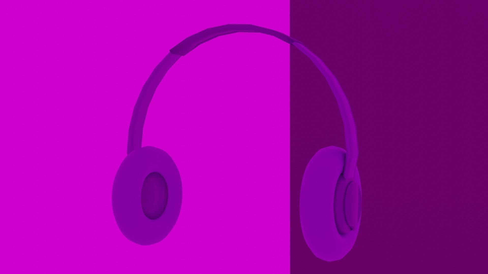 Headphones 3D model - Low-poly 3D model_13