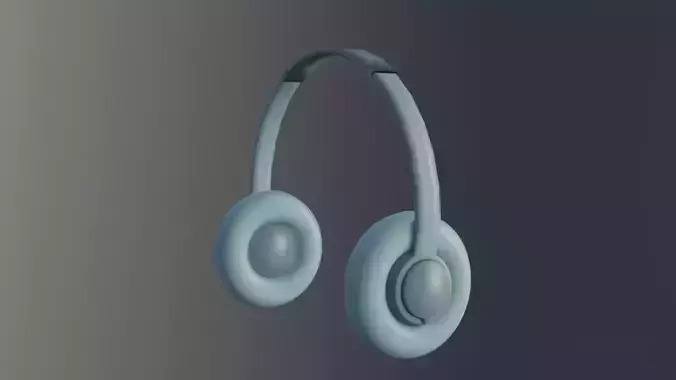 Headphones 3D model - Low-poly 3D model