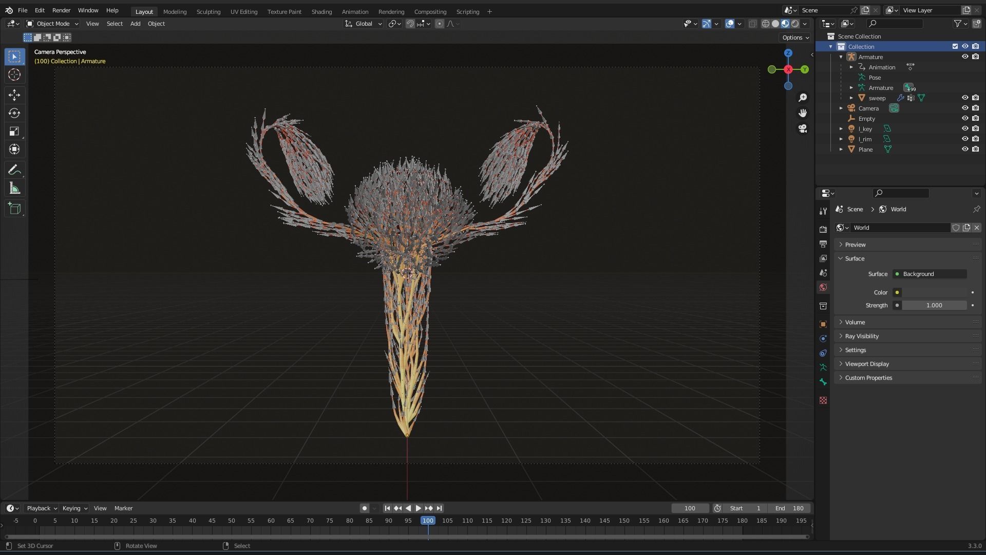 Human Uterus made out of lines Unrolling growing animation 3D model_6