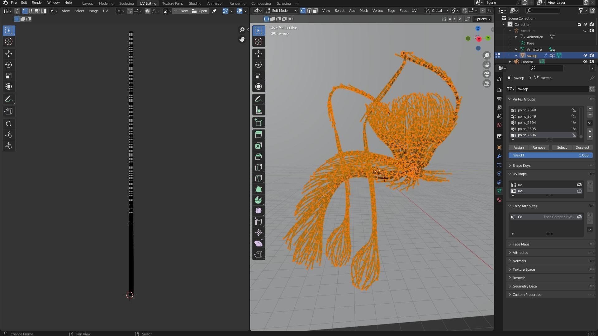 Human Tescticles made out of lines Unrolling growing animation 3D model_10