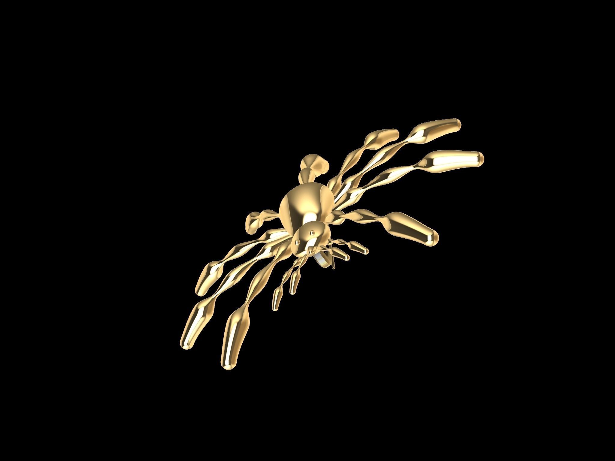 SPIDER BROOCH 3D print model_6