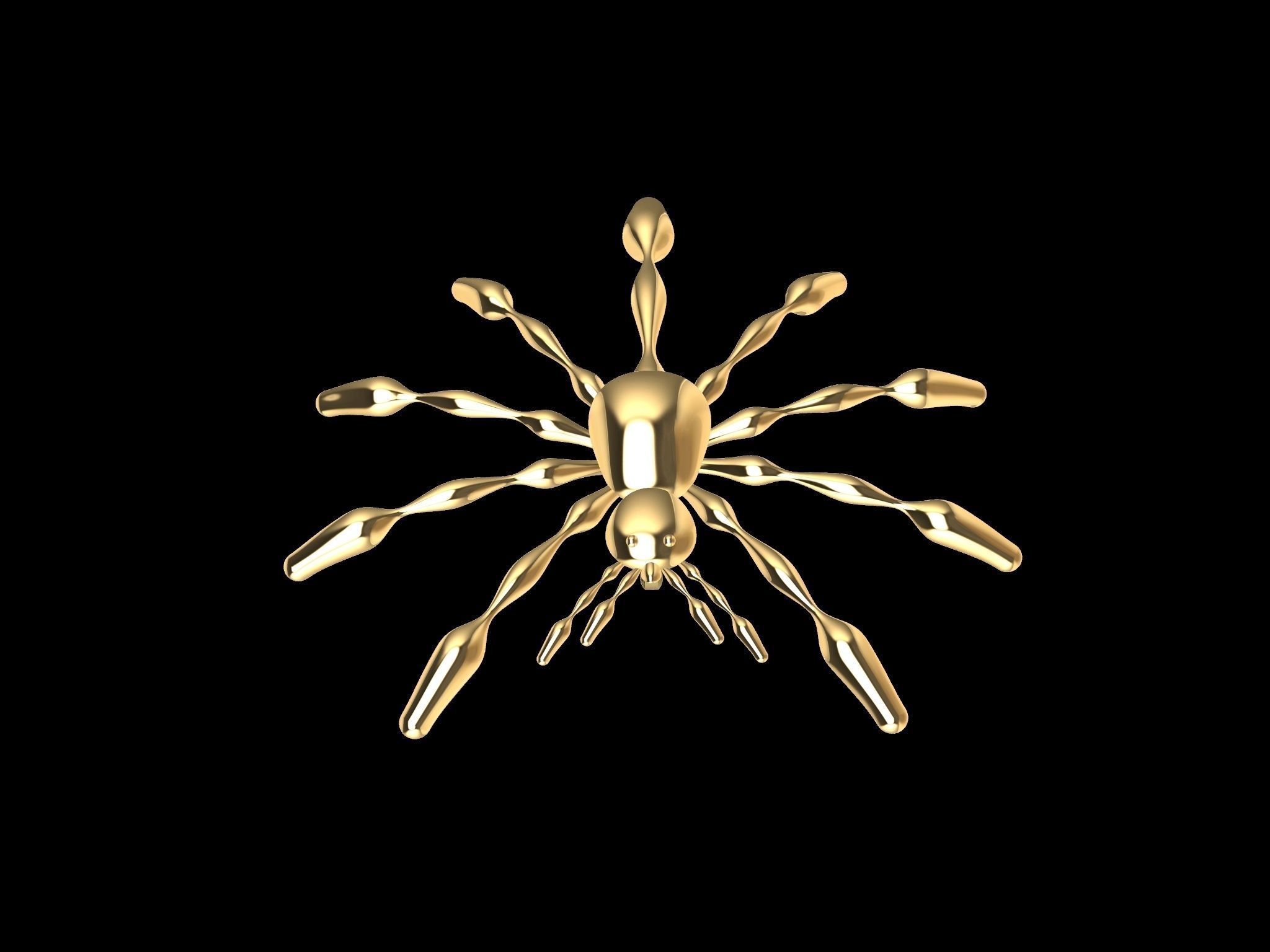 SPIDER BROOCH 3D print model_5