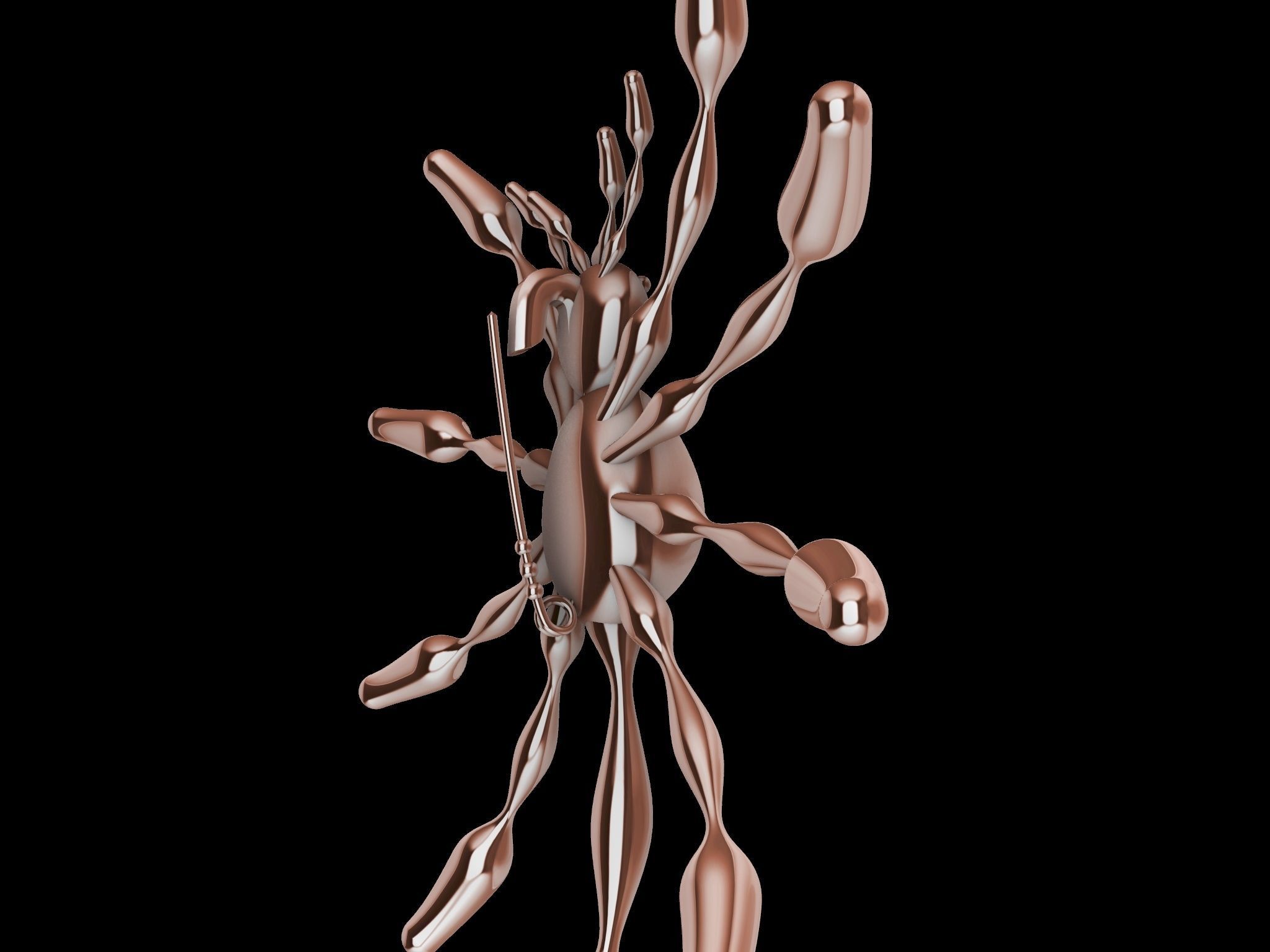 SPIDER BROOCH 3D print model_11