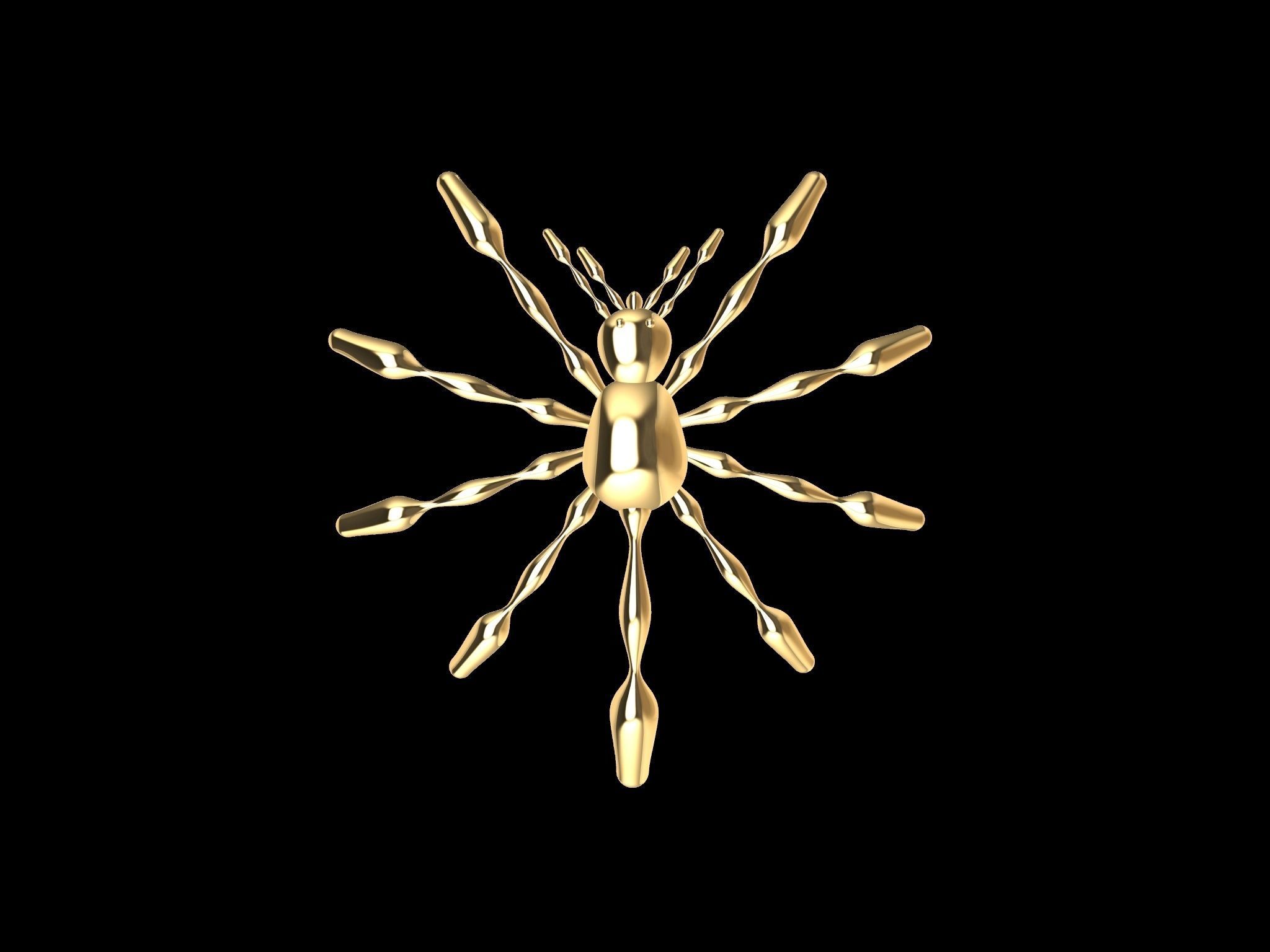 SPIDER BROOCH 3D print model_1