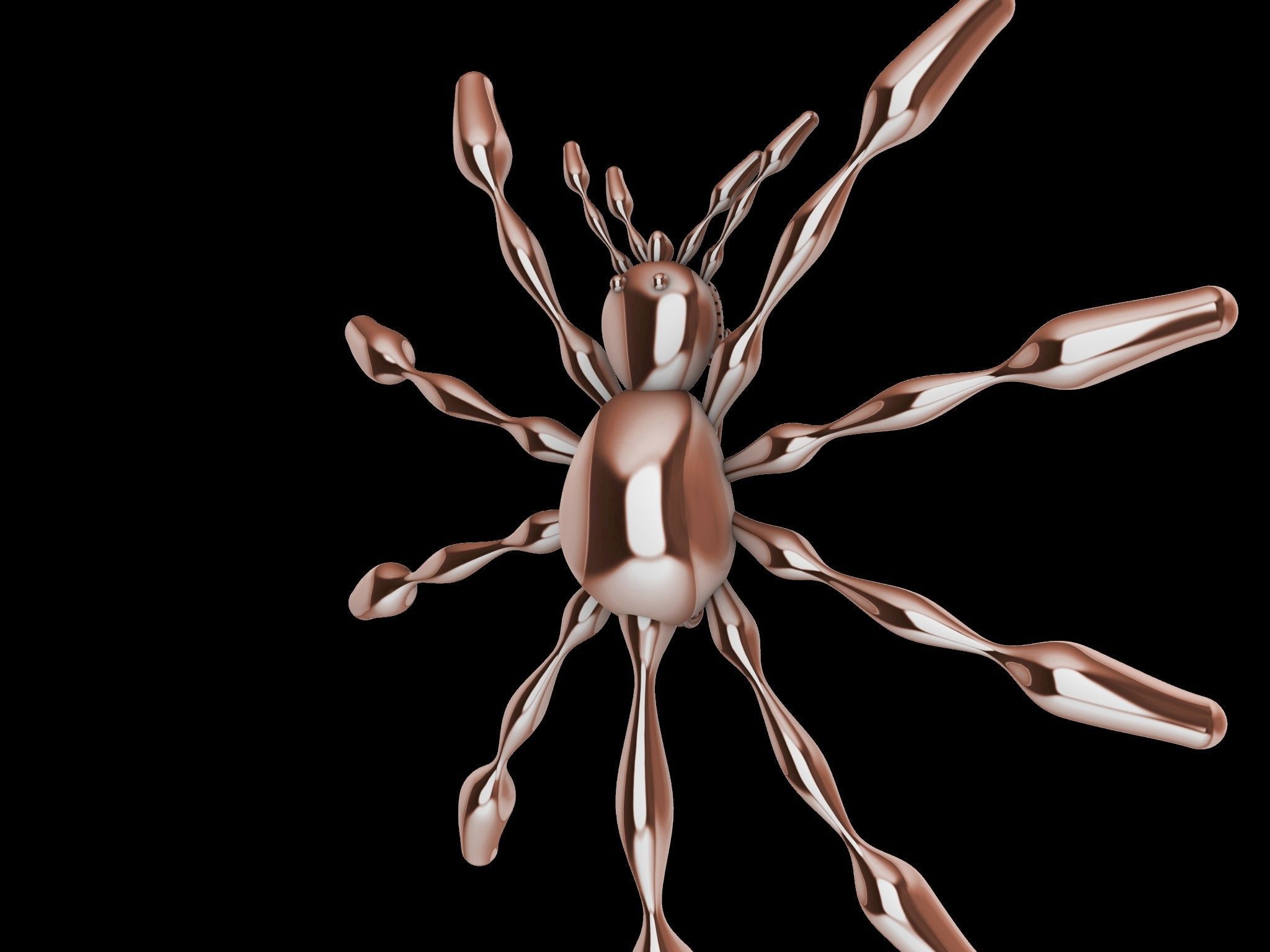 SPIDER BROOCH 3D print model_10