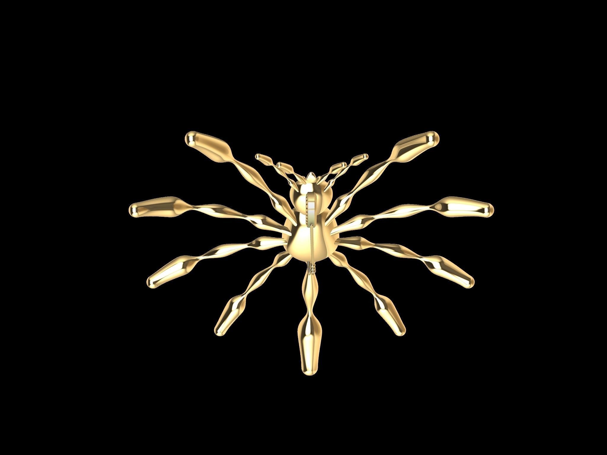 SPIDER BROOCH 3D print model_4