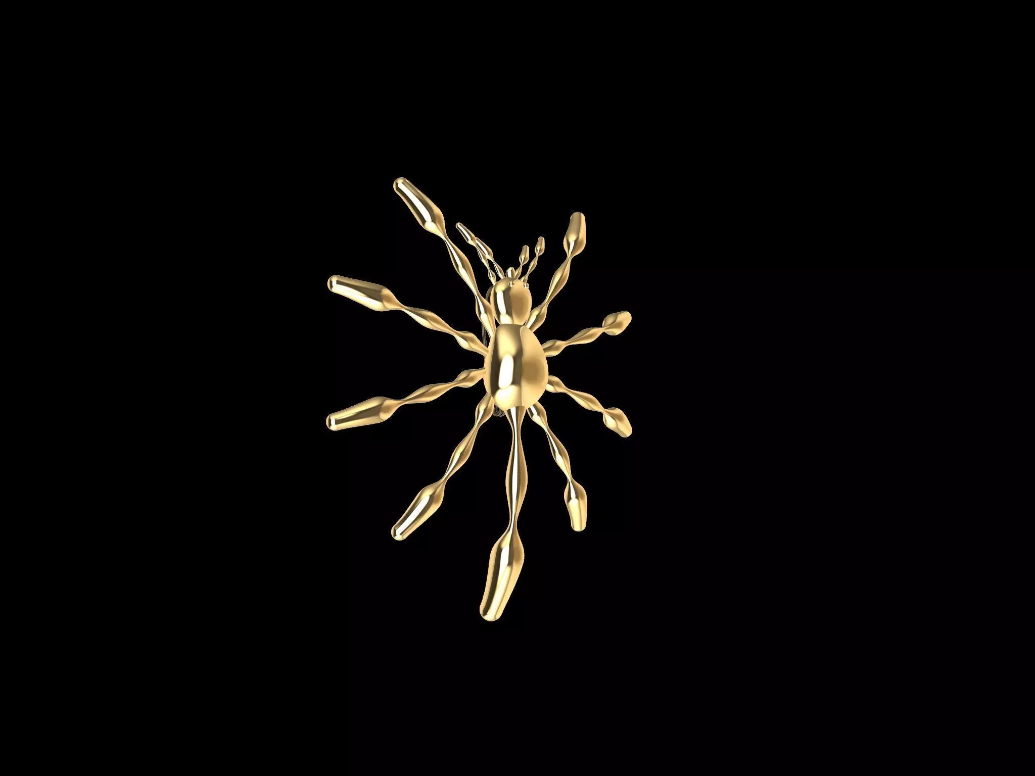 SPIDER BROOCH 3D print model_0