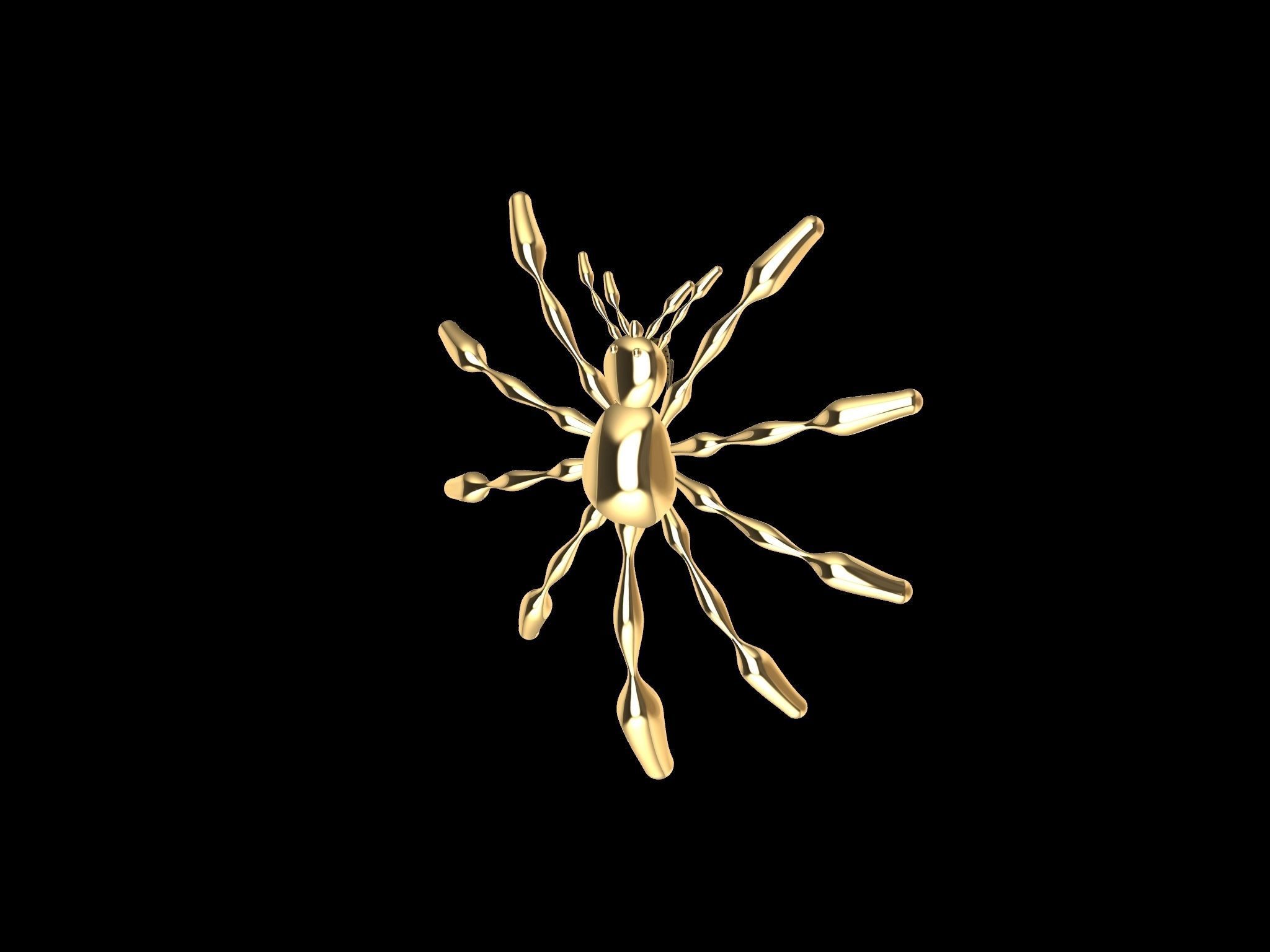 SPIDER BROOCH 3D print model_7