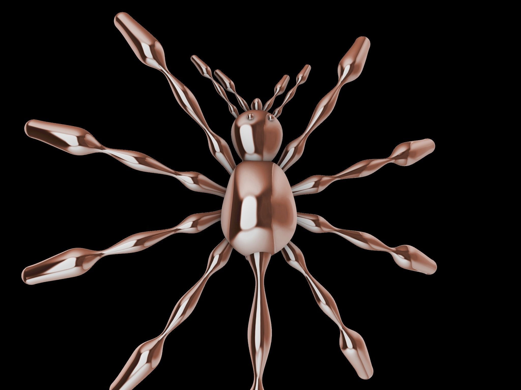 SPIDER BROOCH 3D print model_9