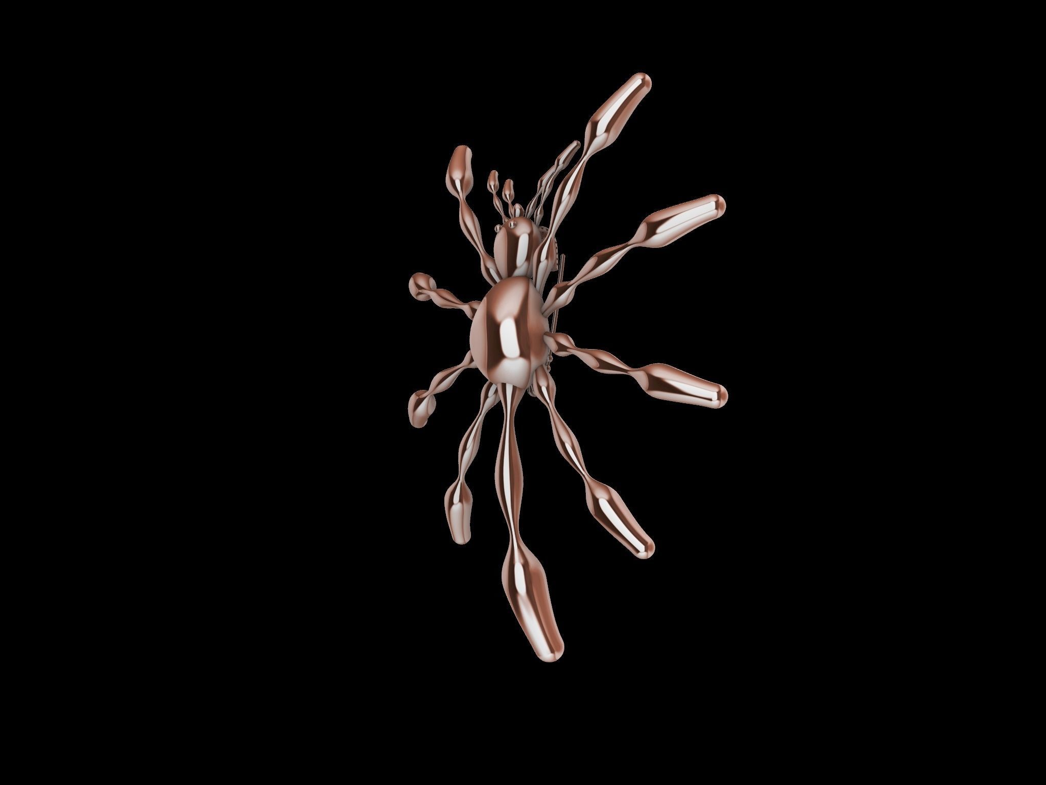SPIDER BROOCH 3D print model_8