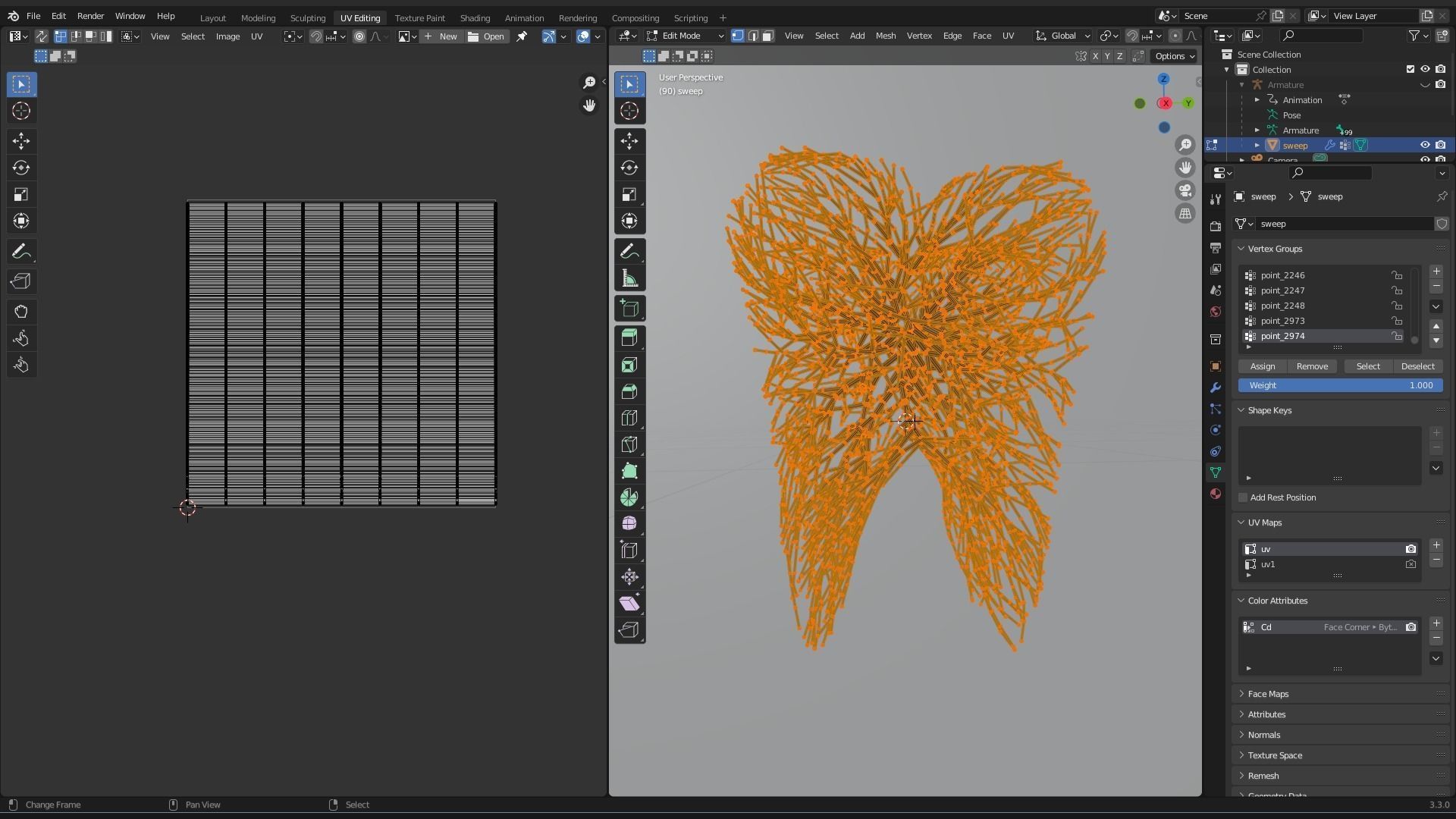 Human tooth made out of lines Unrolling growing animation 3D model_9