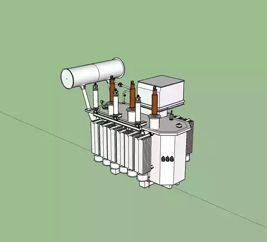 Electrical transformer 3D model