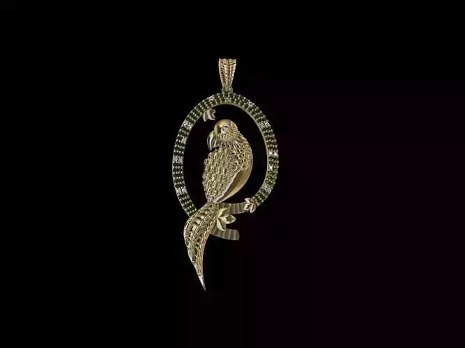 DIAMOND PARROT PENDANT