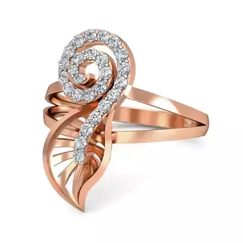 Women ring earrings pendant 3dm stl render detail