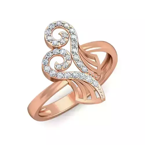 Women ring earrings pendant 3dm stl render detail