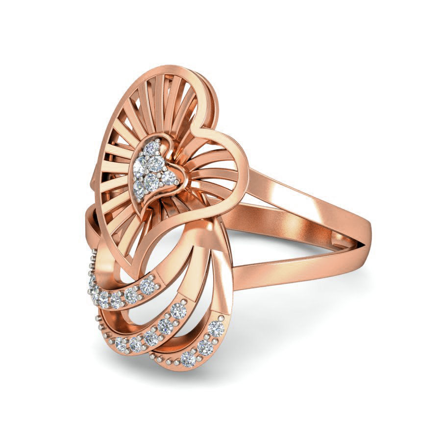 Women ring earrings pendant 3dm stl render detail 3D print model_13