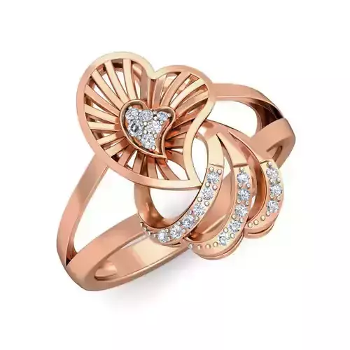 Women ring earrings pendant 3dm stl render detail 3D print model