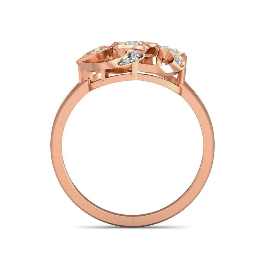 Women flower bookey ring earrings pendant 3dm stl render detail 3D print model_11