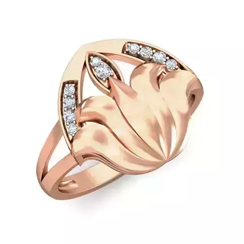 Women flower ring earrings pendant 3dm stl render detail 3D print model