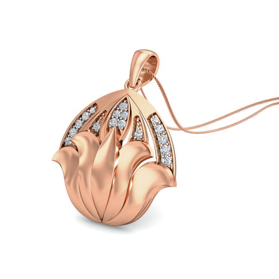 Women flower ring earrings pendant 3dm stl render detail 3D print model_9