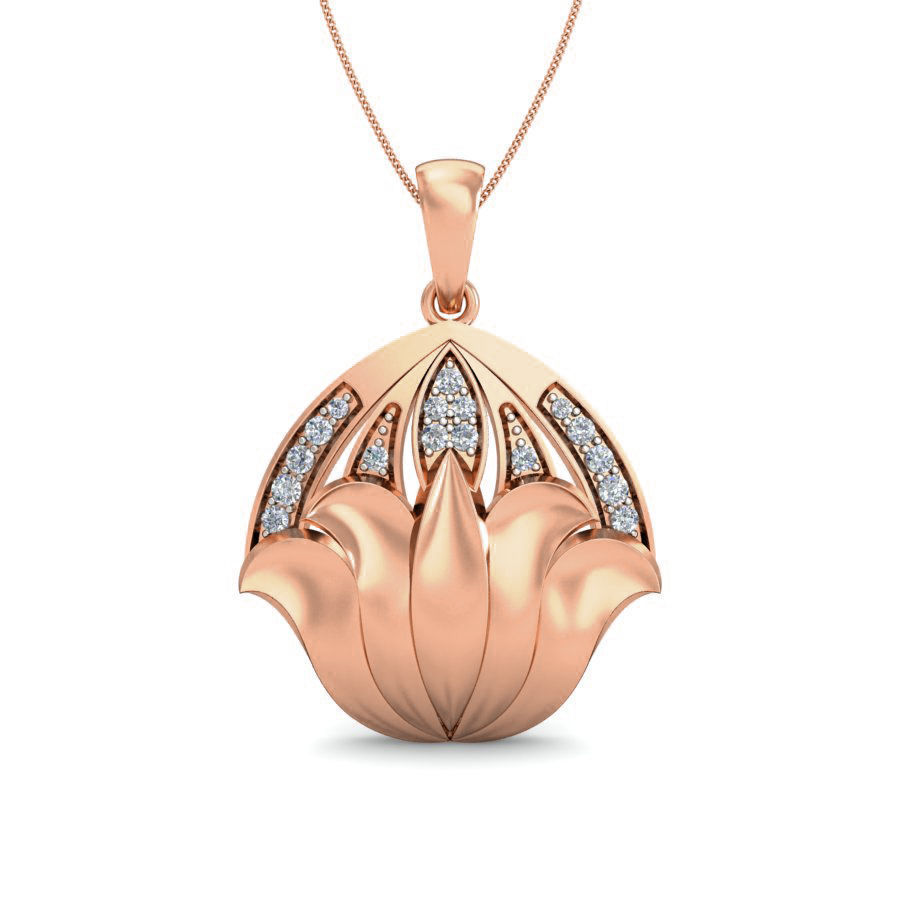 Women flower ring earrings pendant 3dm stl render detail 3D print model_2