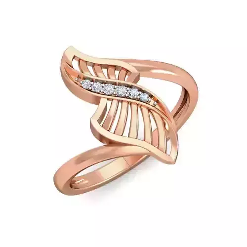 Women wave line ring earrings pendant 3dm stl render detail 3D print model