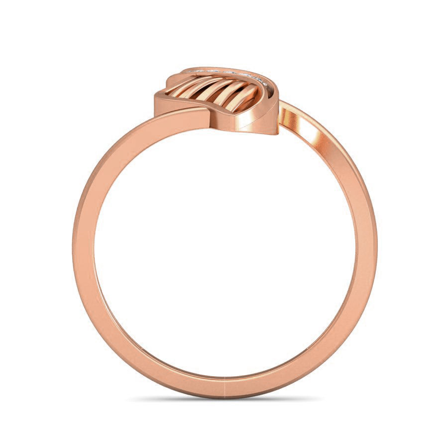 Women wave line ring earrings pendant 3dm stl render detail 3D print model_11