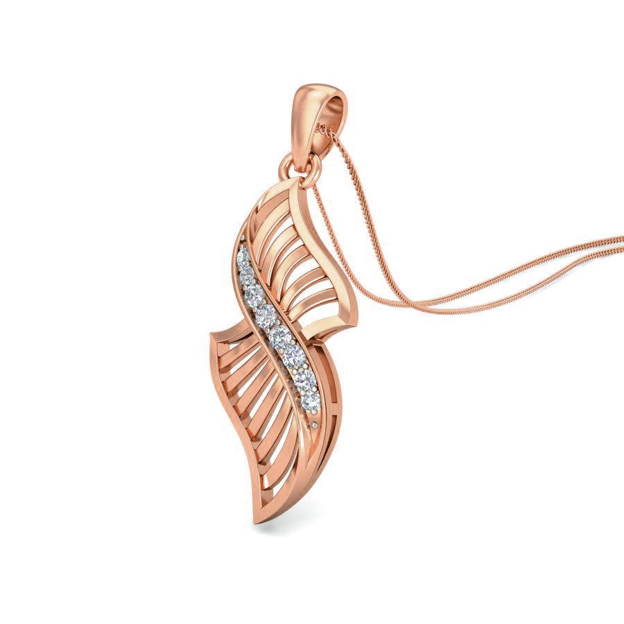 Women wave line ring earrings pendant 3dm stl render detail 3D print model_9