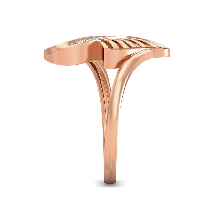 Women wave line ring earrings pendant 3dm stl render detail 3D print model_12