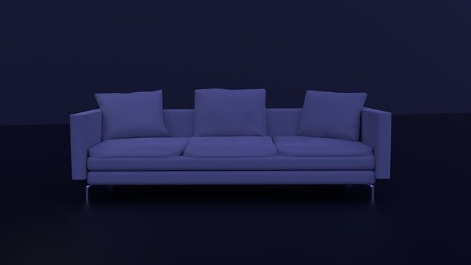 Sofa 3D couch Low-poly 3D model