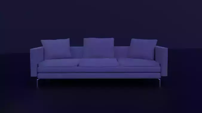 Sofa 3D couch Low-poly 3D model