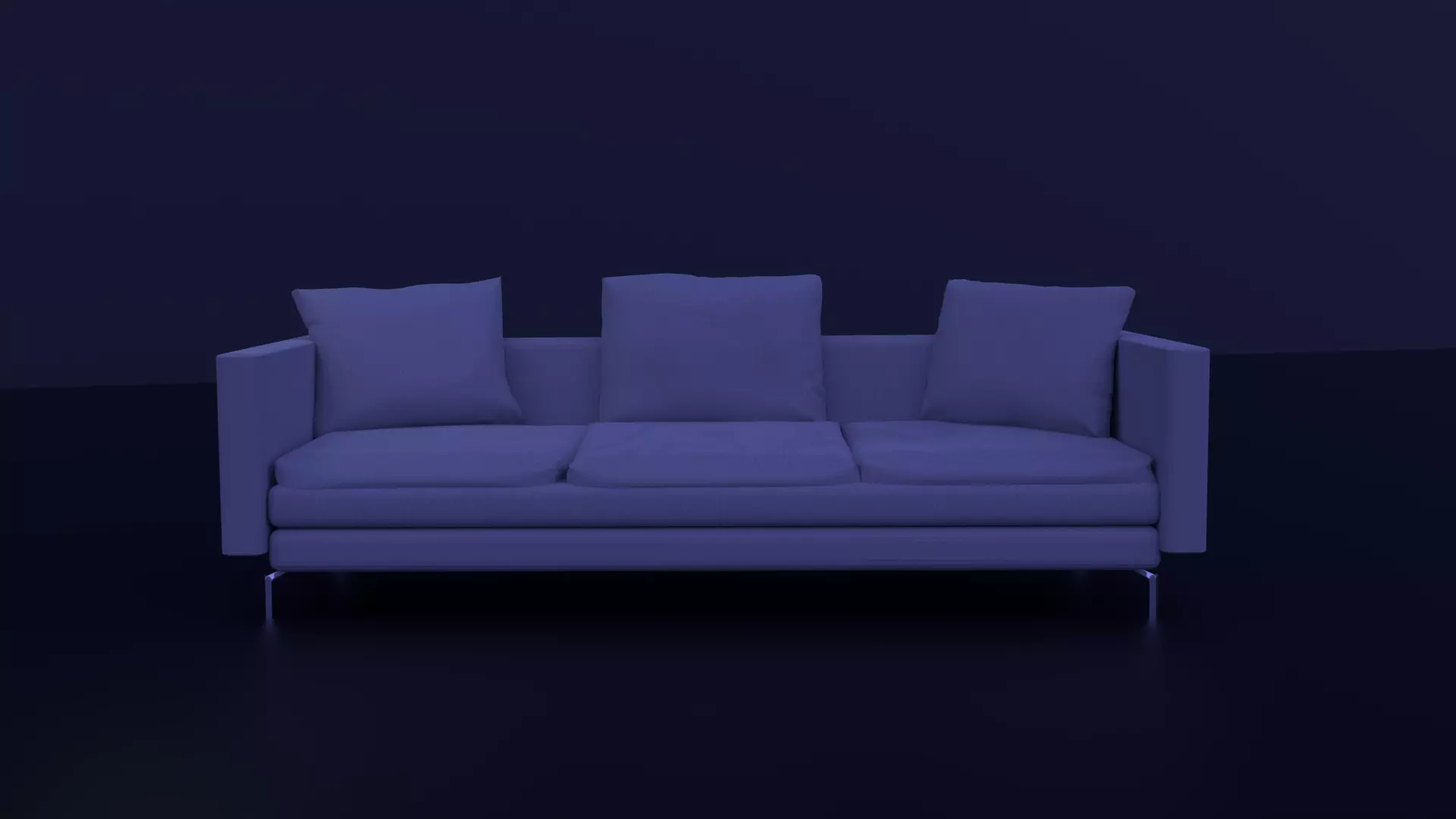Sofa 3D couch Low-poly 3D model_0