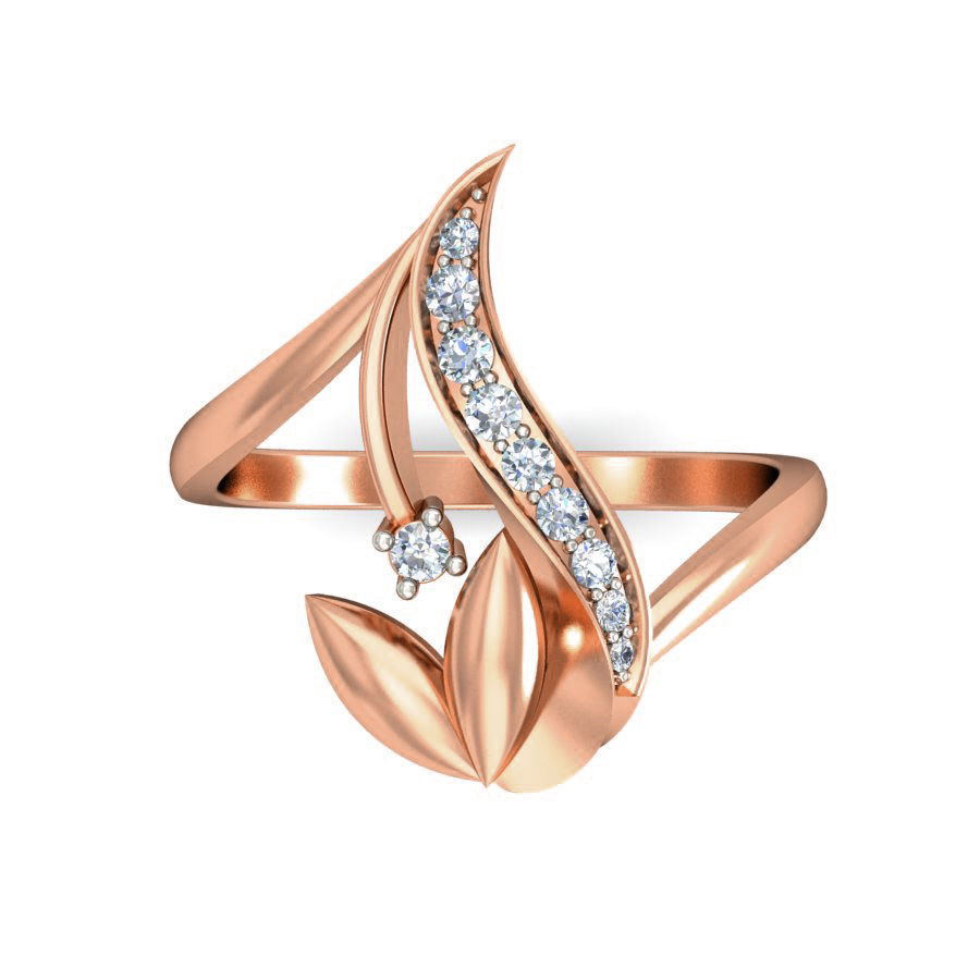 Women flower ring earrings pendant 3dm stl render detail 3D print model_14