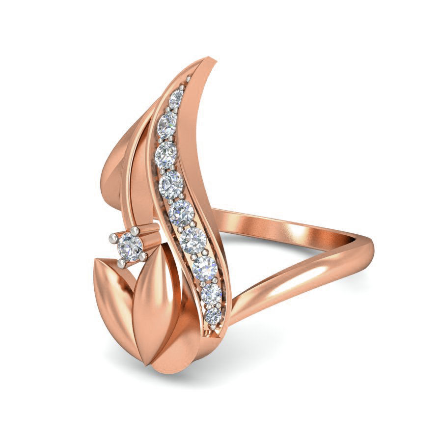 Women flower ring earrings pendant 3dm stl render detail 3D print model_15