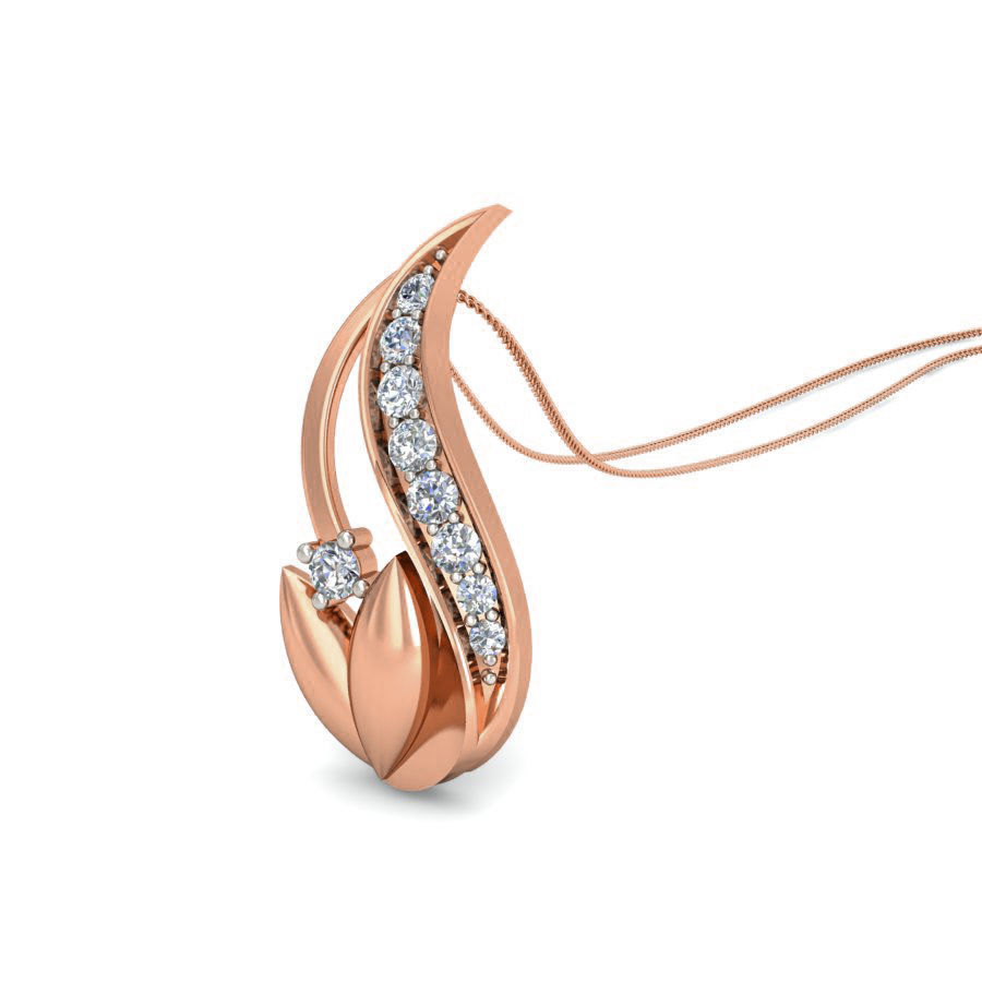 Women flower ring earrings pendant 3dm stl render detail 3D print model_9