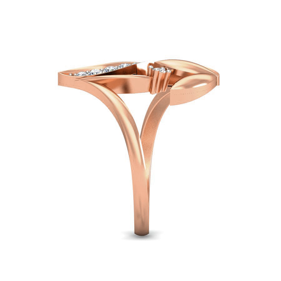 Women flower ring earrings pendant 3dm stl render detail 3D print model_13