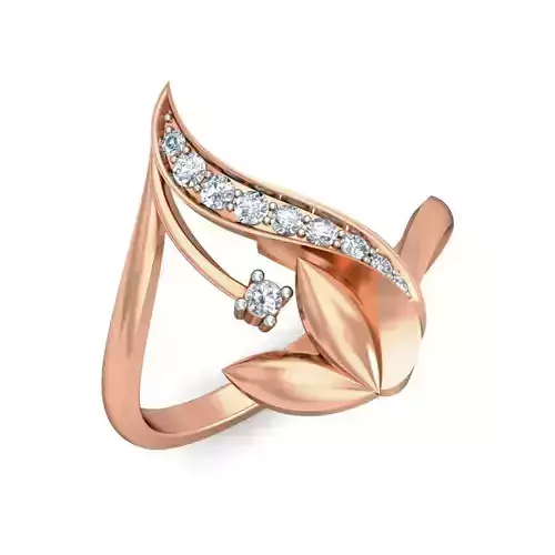 Women flower ring earrings pendant 3dm stl render detail 3D print model
