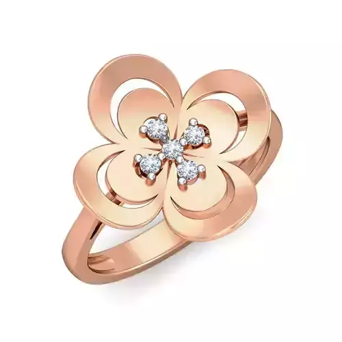 Women Flower ring earrings pendant 3dm stl render detail 3D print model