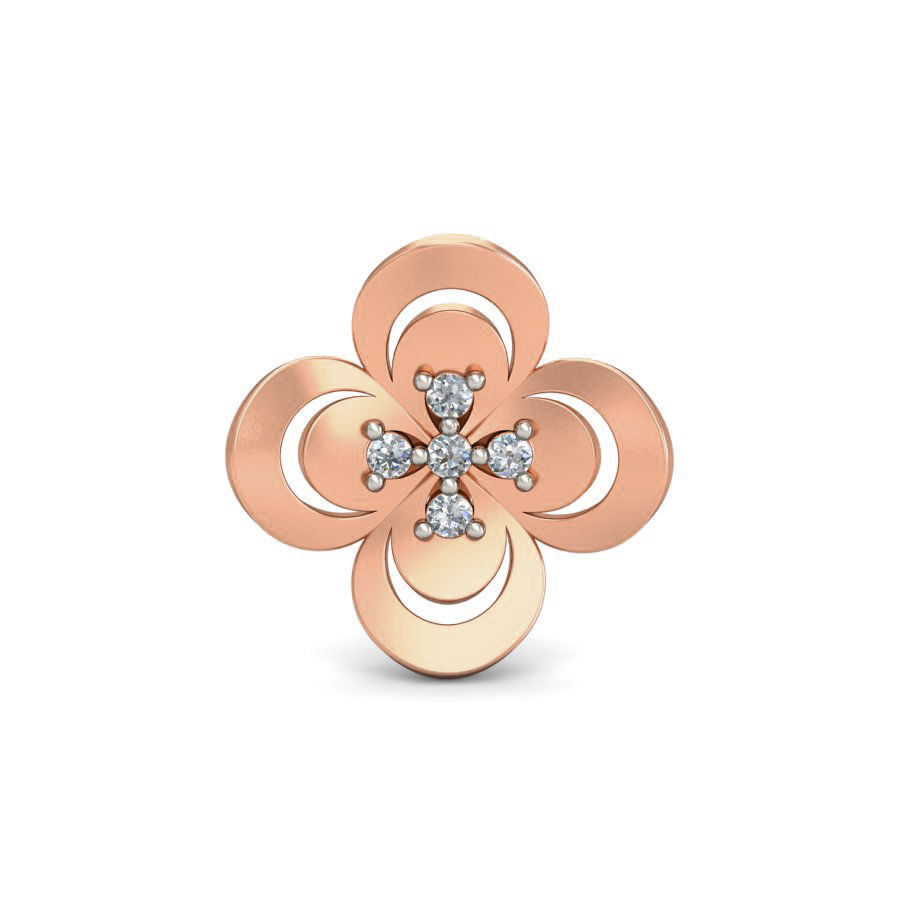 Women Flower ring earrings pendant 3dm stl render detail 3D print model_3