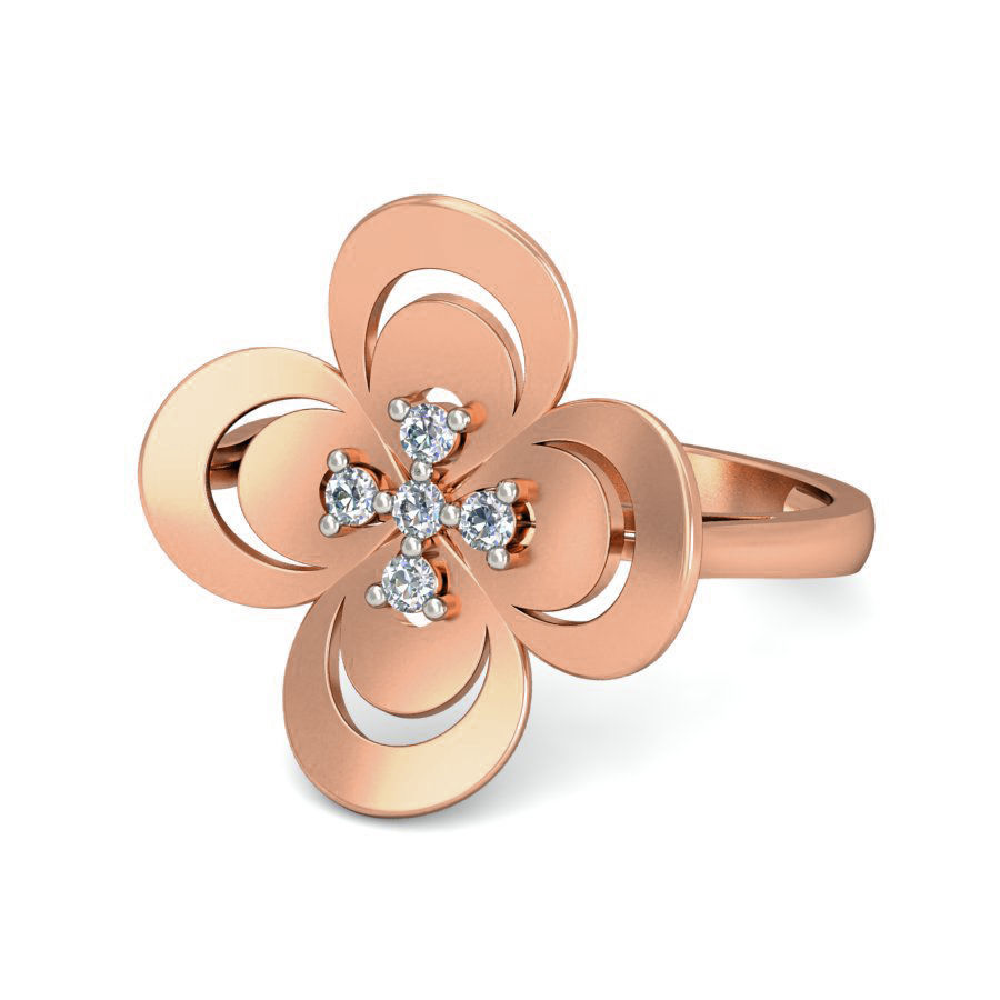 Women Flower ring earrings pendant 3dm stl render detail 3D print model_14