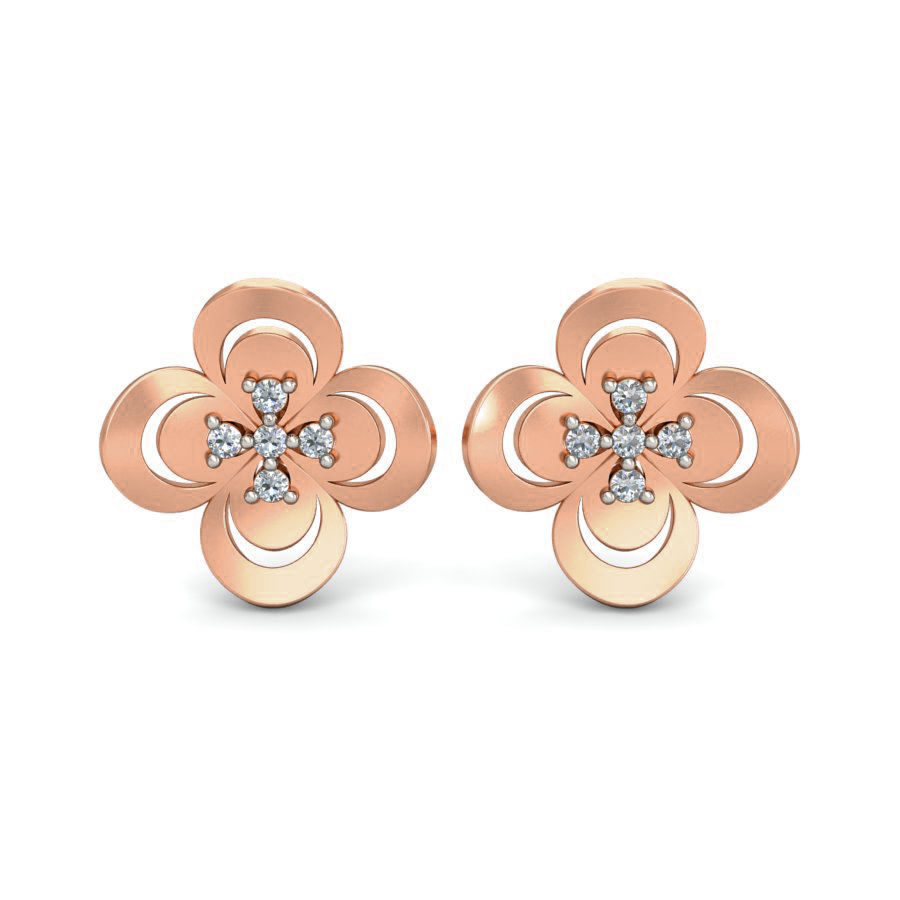 Women Flower ring earrings pendant 3dm stl render detail 3D print model_1