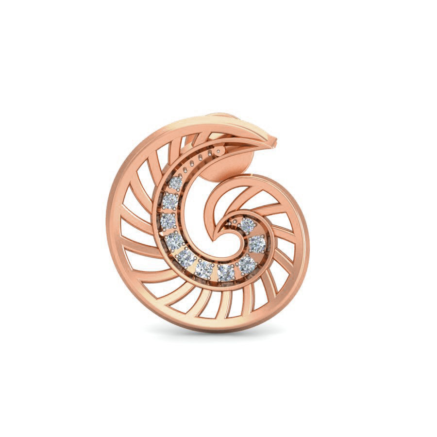 Women galaxy ring earrings pendant 3dm stl render detail 3D print model_3