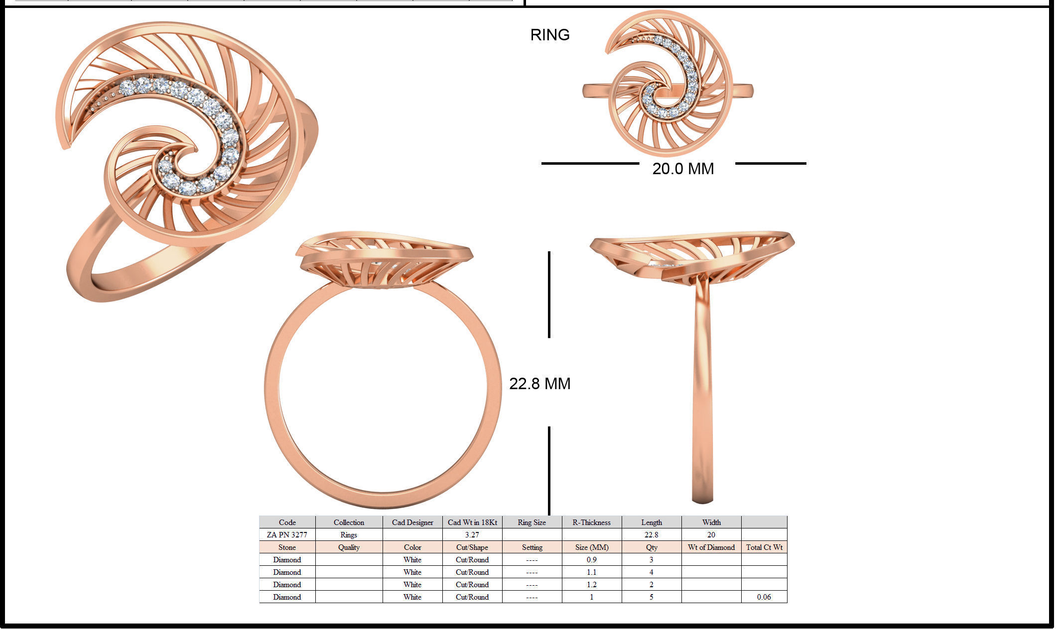 Women galaxy ring earrings pendant 3dm stl render detail 3D print model_14