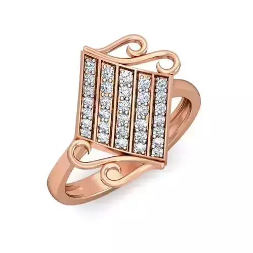 Women ring earrings pendant 3dm stl render detail