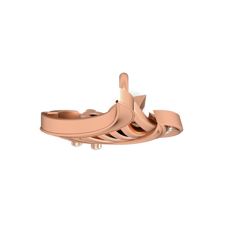 Women ring earrings pendant 3dm stl render detail 3D print model_8