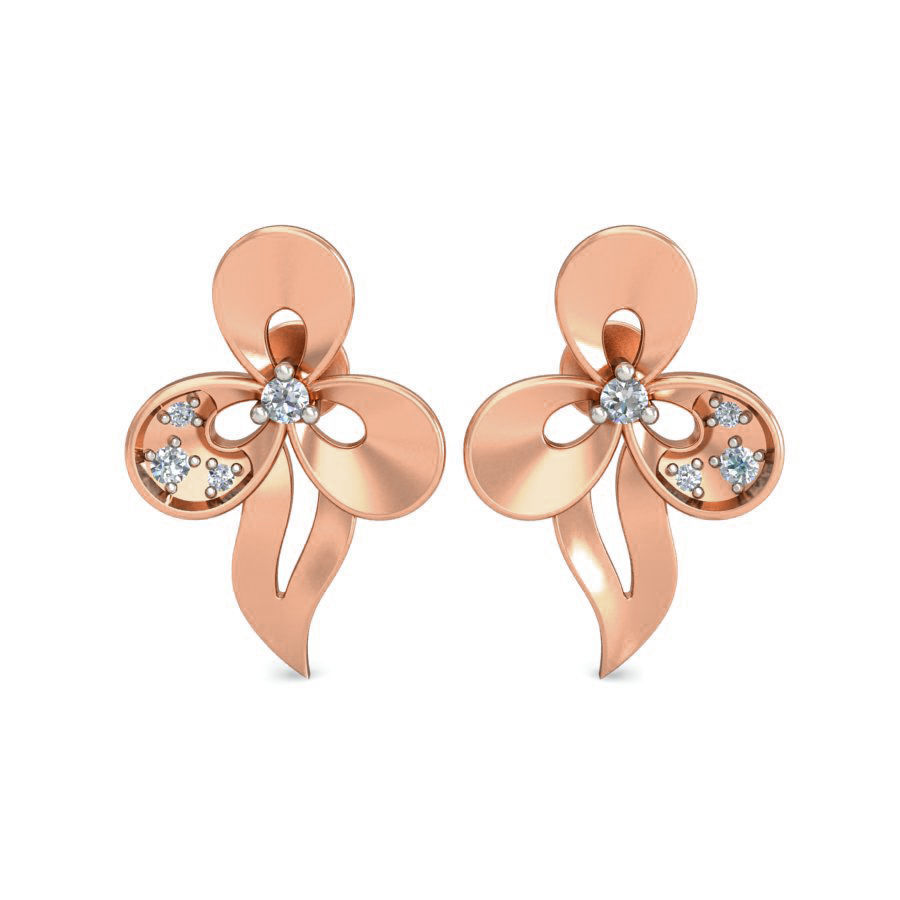 Women Flower ring earrings pendant 3dm stl render detail 3D print model_1